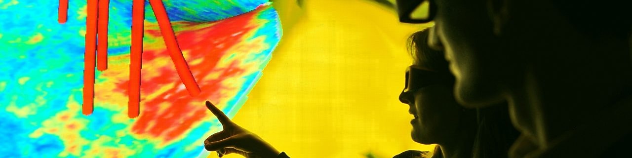 Imagen sísmica con trayectorias de sondeos donde se muestra cómo se pueden integrar datos del subsuelo obtenidos de distintas fuentes