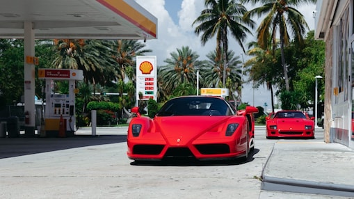 Car in front of Shell gas station