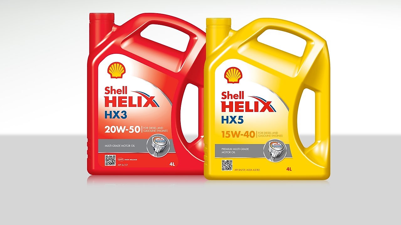 Gama de aceites minerales para motor Shell Helix